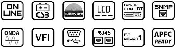 Iconos SAI Online 6/10KVA LCD LA-ON-6/10K-RACK-V10