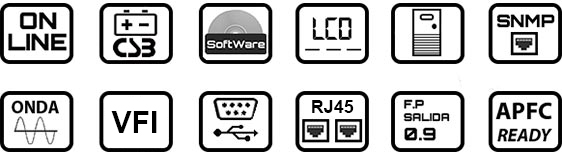 Iconos SAI Online 6/10KVA LCD LA-ON-LCD-V0.9