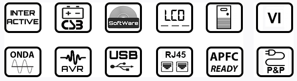 Iconos SAI interactivo In Line Lapara UPS LA-ITR-LCD